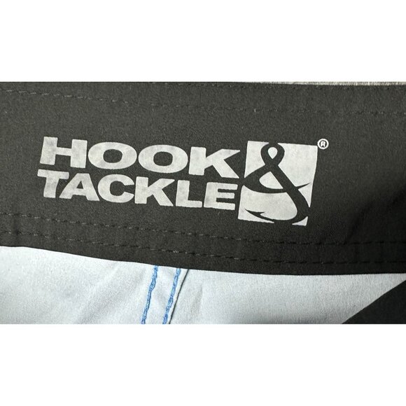 Hook & Tackle Divers Board Shorts Men's 28 Blue Mahi & Tuna Fish Pattern - Picture 6 of 8